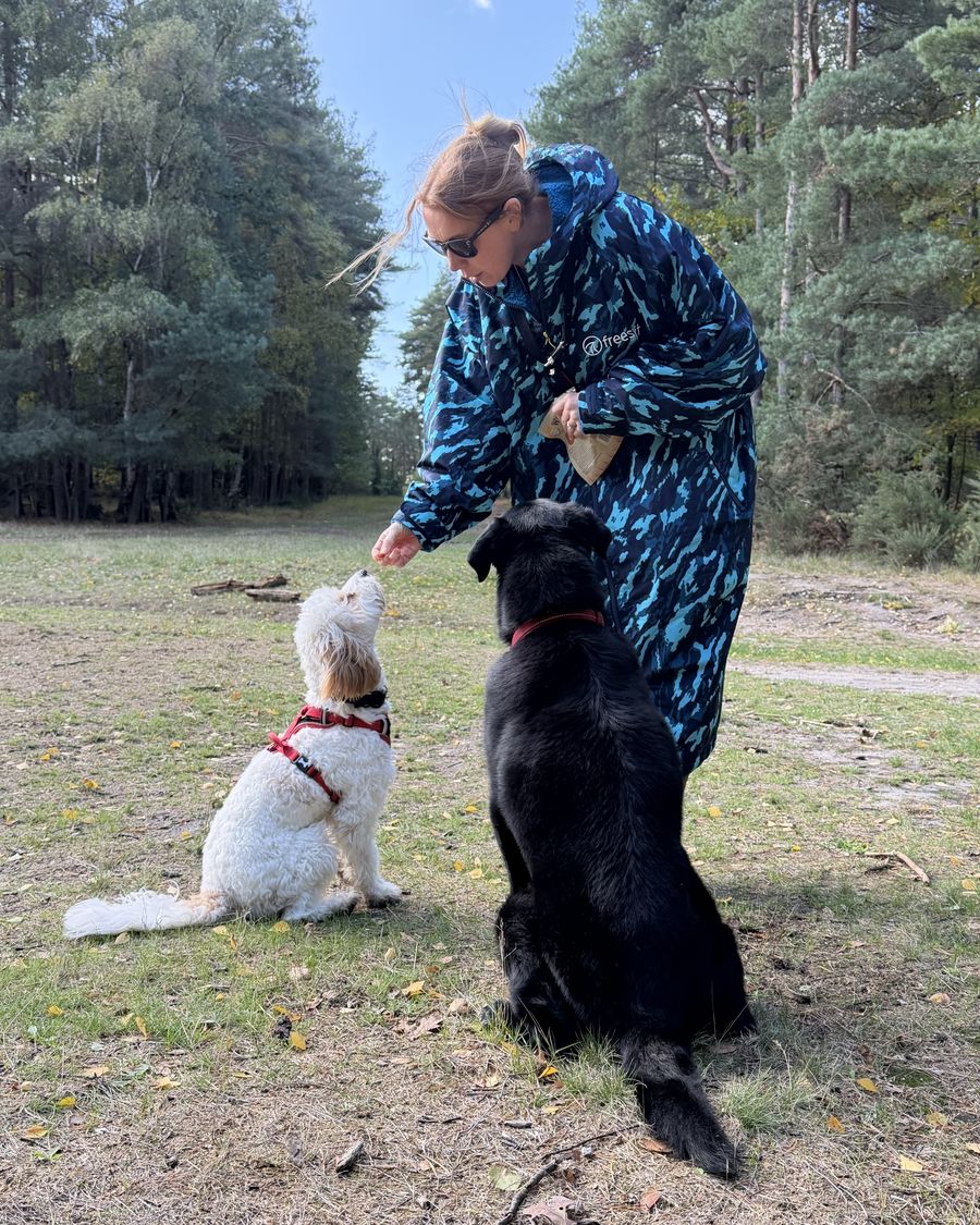 Lauren with Jackson and Biscuit